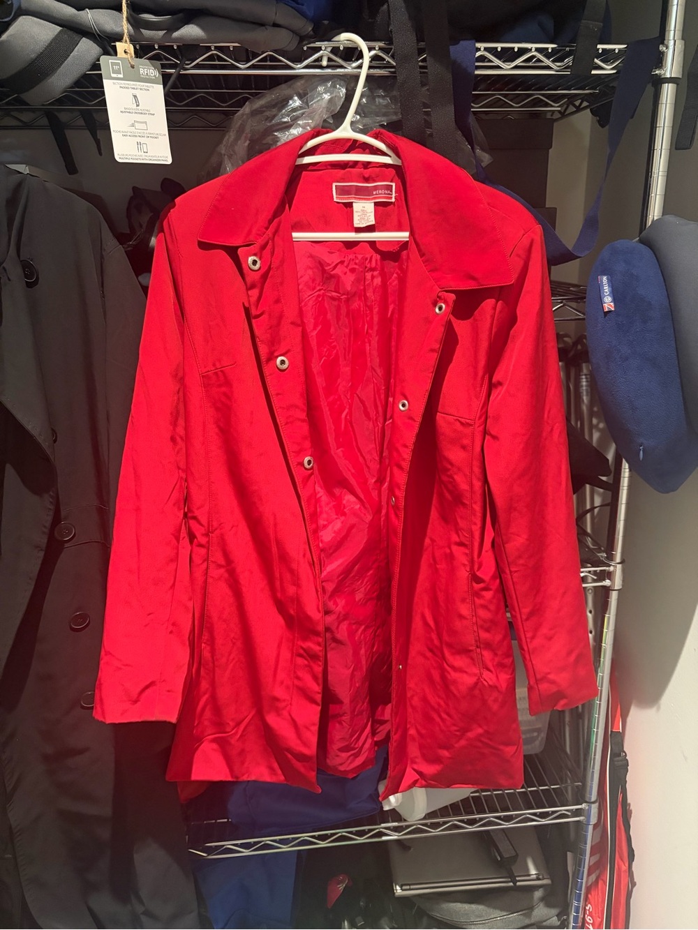 Merona Vibrant Red Trench Coat